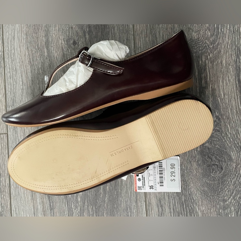 Zara Kids Burgundy Dress Shoes - Picture 2 of 4